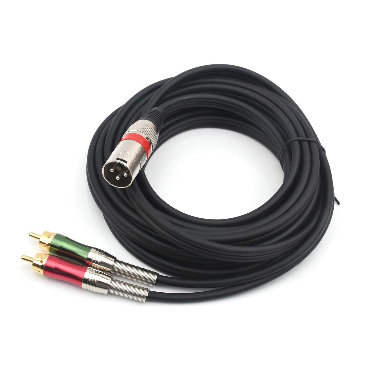 SiYear XLR to dual RCA cable connects mic or mixer to RCA gear