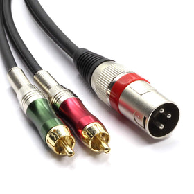SiYear XLR to 2 RCA patch cable in stage setup for clear audio