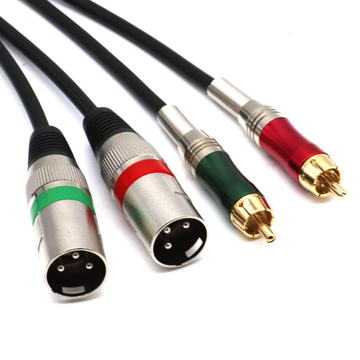 SiYear XLR to RCA connectors highlight 24K gold plating for cleaner signal