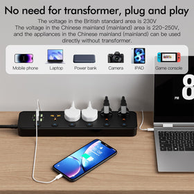 SIYOMG power strip 6ft cord flexibility for varied room layouts.