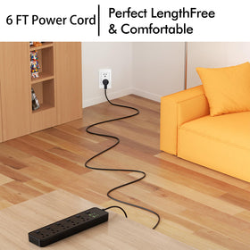 SIYOMG power strip wall-mount plate ready for behind TV or desk.