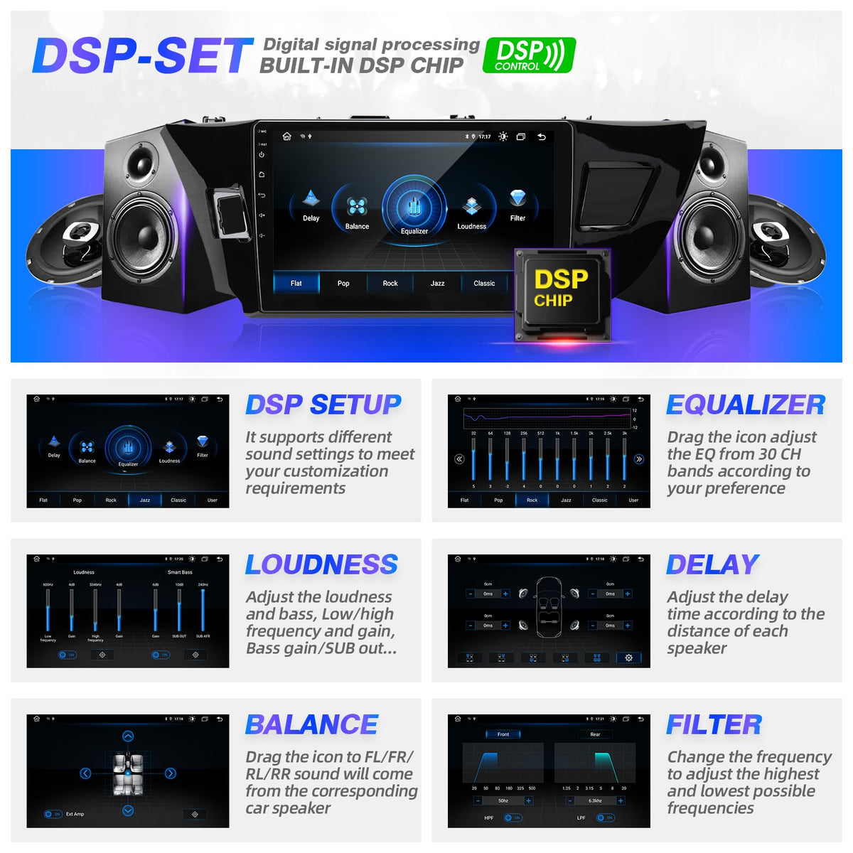 SizxNanv DSP audio processing for customized sound profiles