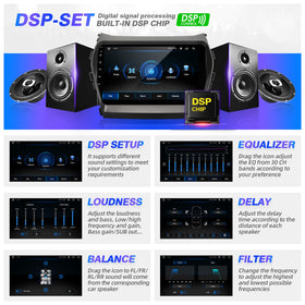 SizxNanv DSP audio processing enhances sound quality across vehicle seating.