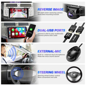 SizxNanv GPS navigation on 9-inch display provides clear directions during drives.