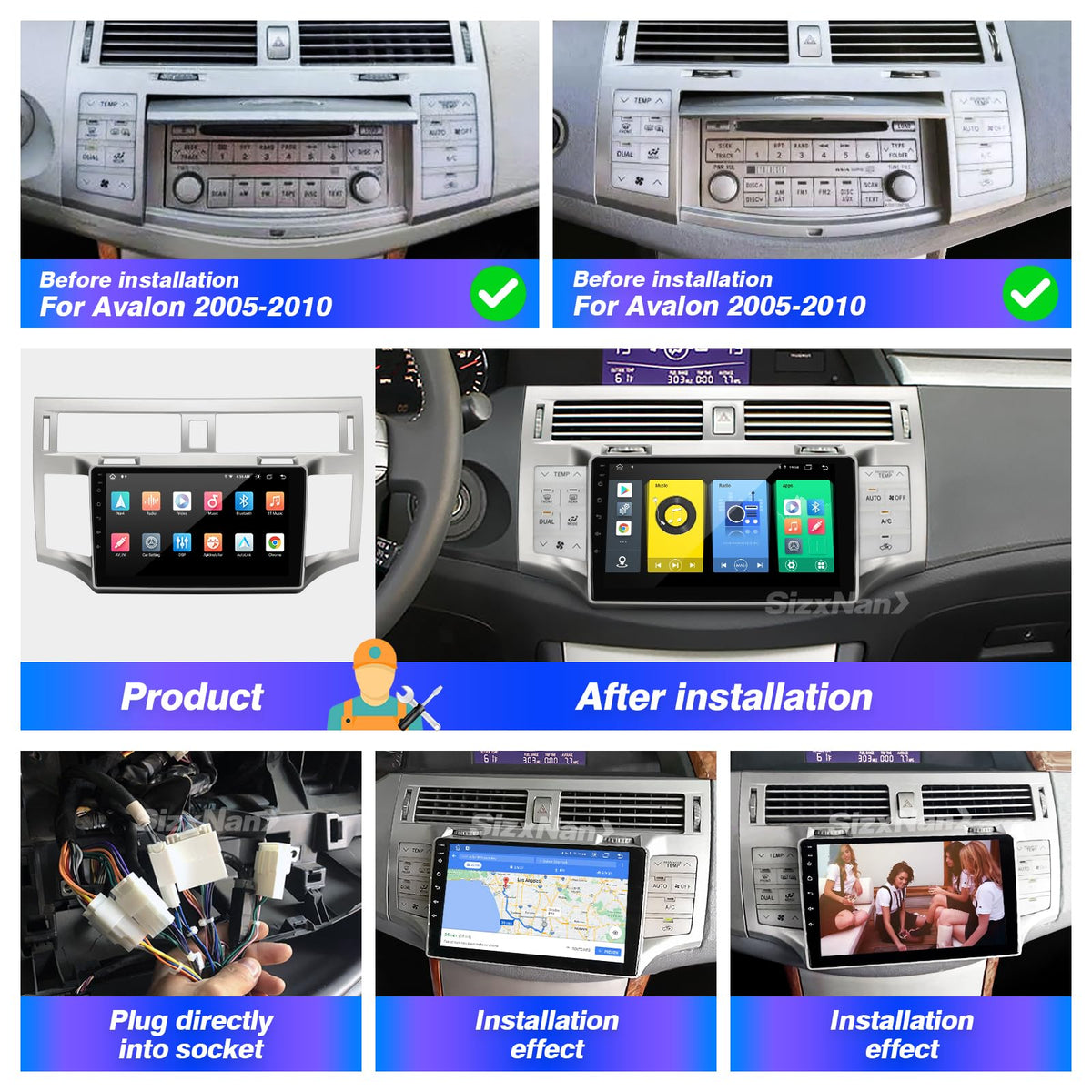 SizxNanv installation tools included for easy in-car upgrade.