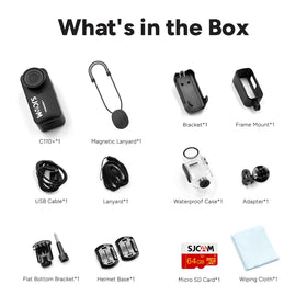SJCAM C110 Plus magnetic mount for hands-free POV shot