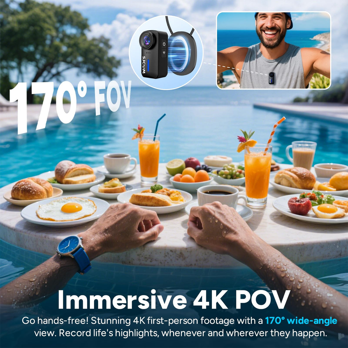 SJCAM C110 Plus 6-axis stabilization for shake-free footage