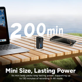 SJCAM C110Plus 180-minute battery life for all-day adventures and continuous recording.