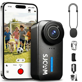 SJCAM C110Plus 4K wide-angle lens for immersive POV footage during cycling and travel.