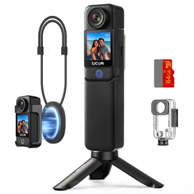 SJCAM C300 front view showing lens and compact design for easy vlogging