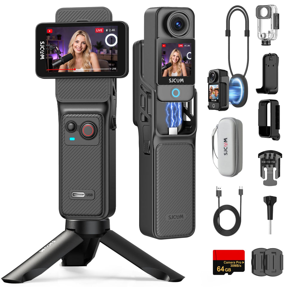 SJCAM C400 4K resolution video capture for crisp, detailed footage.