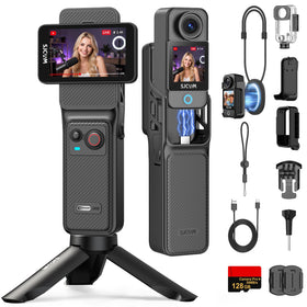 SJCAM C400 front view ready for crisp 4K travel vlogs.