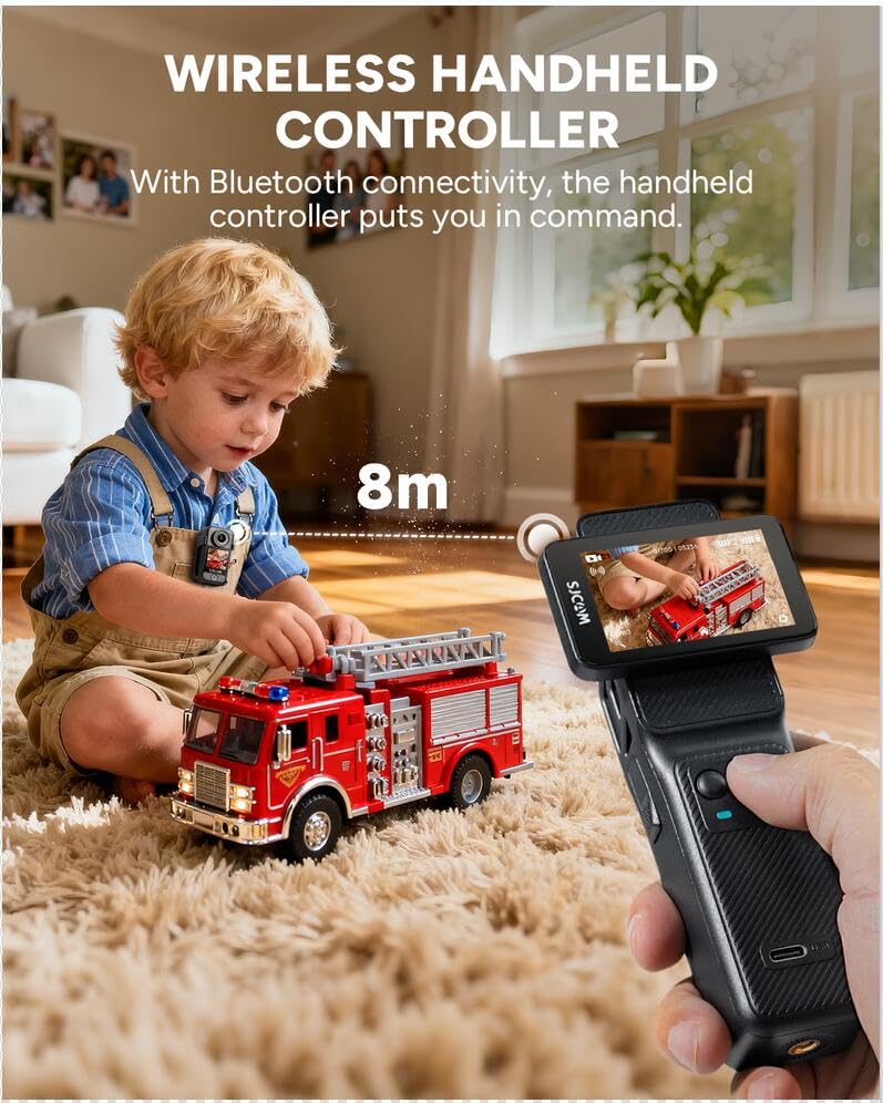 SJCAM C400 5G WiFi enables remote shooting and quick transfers.