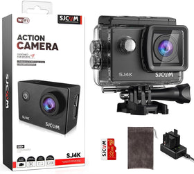 SJCAM SJ4000 front view showing compact body and screen for easy control