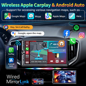 SJOYBRING 7in DIN head unit wireless Android Auto in use for seamless apps