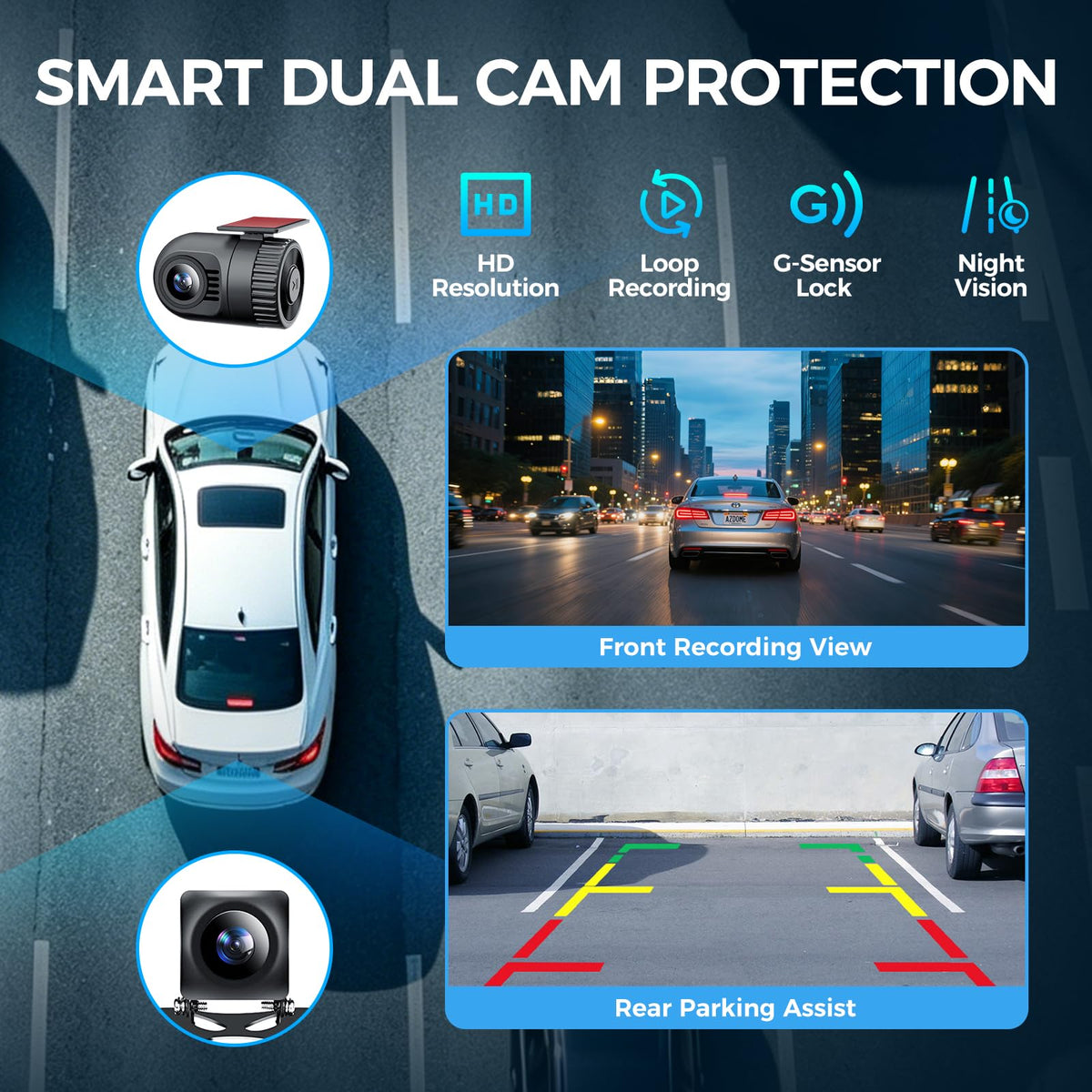 SJOYBRING backup camera is waterproof and night-vision ready for safe reversing.