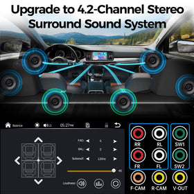 SJOYBRING front and rear camera support improves parking visibility in any weather.