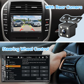 SJOYBRING voice assistant access on the 7-inch stereo enhances on-road convenience.