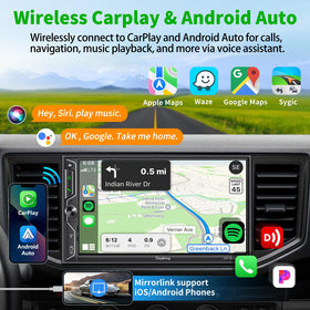 SJOYBRING wireless CarPlay and Android Auto enable cable-free smartphone access.