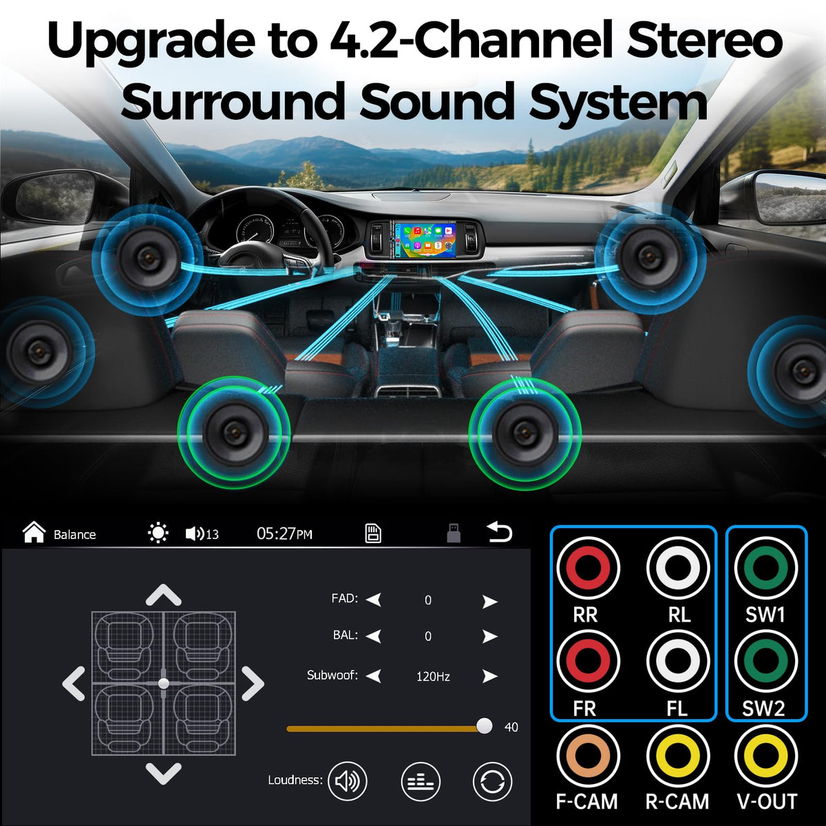 SJOYBRING wireless CarPlay and Android Auto stream music hands-free.