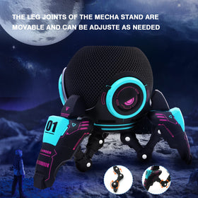 SKAILING Echo Dot stand lifestyle view in bedroom showing decorative, tidy speaker setup