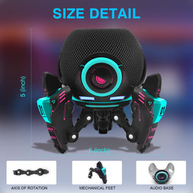 SKAILING Echo Dot stand side profile showing adjustable bracket and unobstructed sound