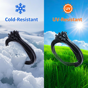 SKALON UV-resistant Nylon 66 zip tie ensures outdoor durability.
