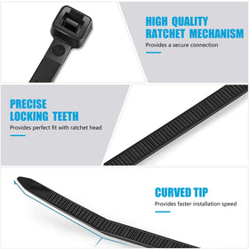 SKALON self-locking design ensures quick, secure fastening on cables and hoses.