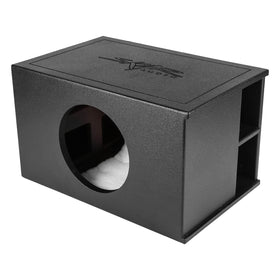 Rear port on the right side boosts bass in compact vehicles