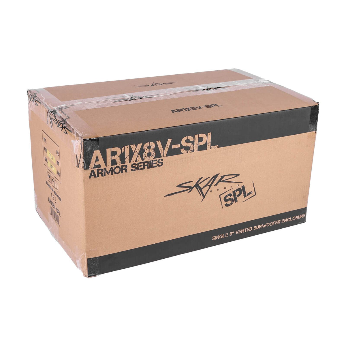 Skar Audio AR1X8V-SPL install ready enclosure in a vehicle