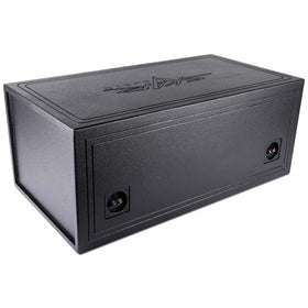 Skar Audio AR2X12V trunk-mount view demonstrates easy installation in cargo areas.