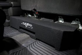 Skar Audio automotive-grade finish complements truck interiors.