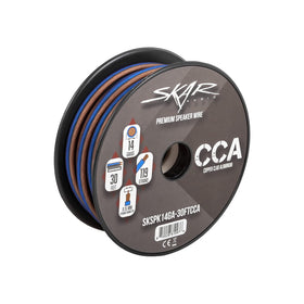 Skar Audio blue/brown 2-conductor CCA wire for reliable signal transfer