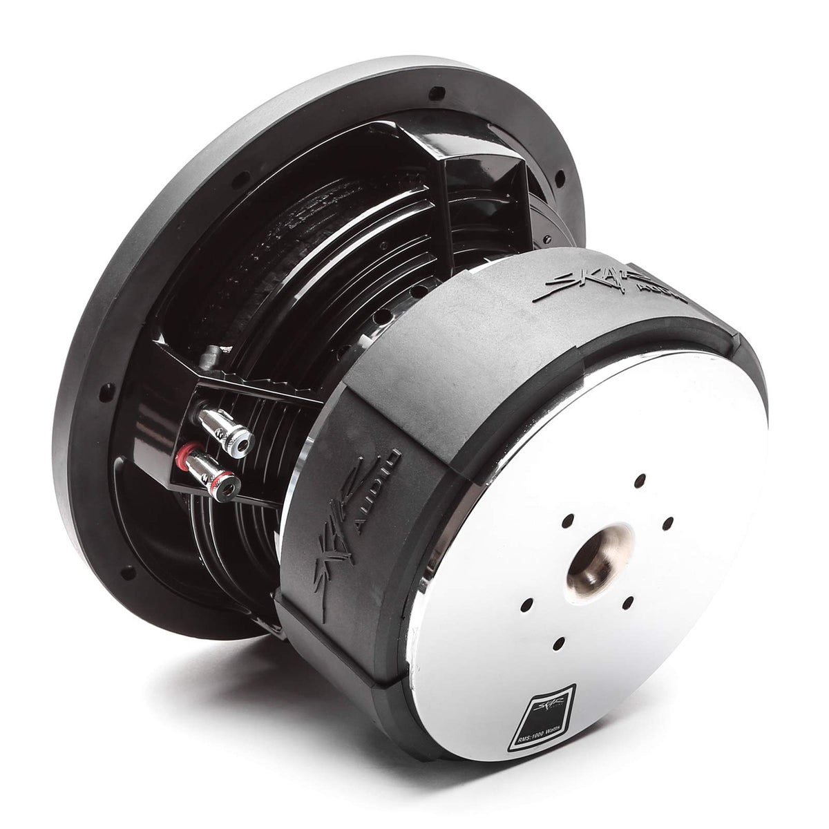 Skar Audio DDX-10 D4 paper cone with foam surround for stiffness.