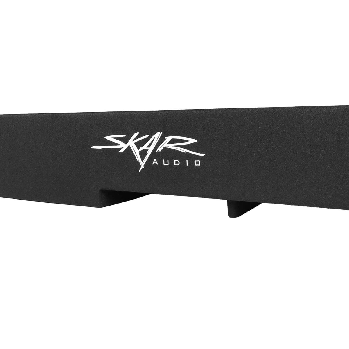Skar Audio down-firing design directs bass efficiently in a truck cabin
