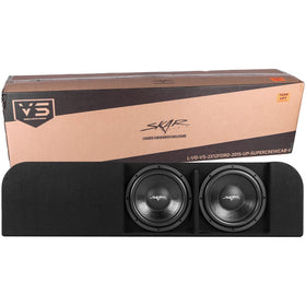 Skar Audio dual-12 loaded enclosure under rear seat delivers strong bass for Ford F-150