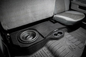 Skar Audio under-seat install requires jack removal for clean setup