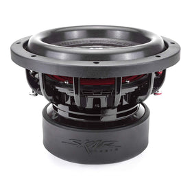 Skar Audio EVL-10 D2 cone close-up emphasizes competition-grade paper cone.