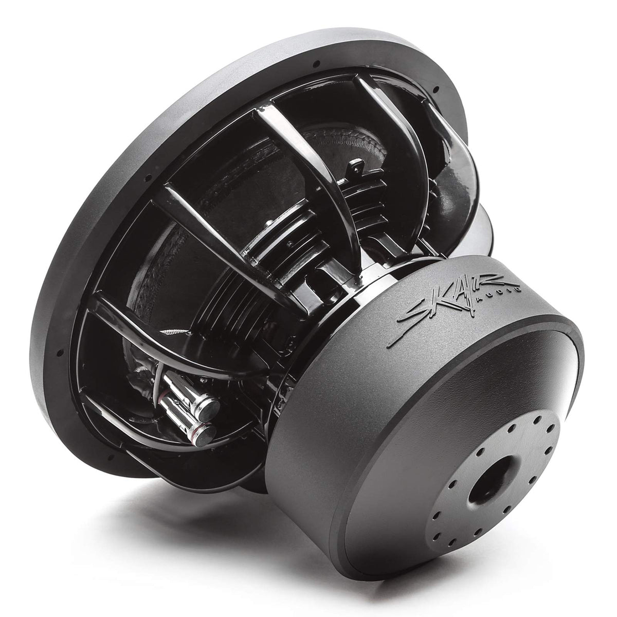 Skar Audio EVL-12 D2 mounted in a ported enclosure showing deep bass potential