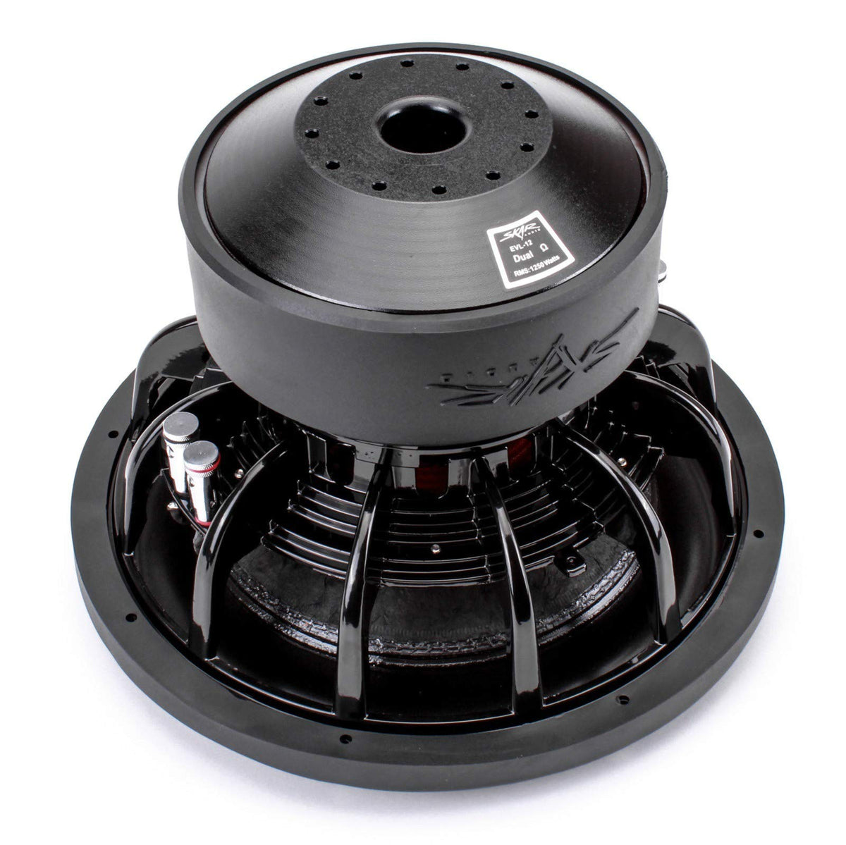 Skar Audio EVL-12 D2 in car setup delivering powerful low-end output