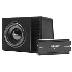 Skar Audio EVL 12 subwoofer in vented enclosure for deep bass.