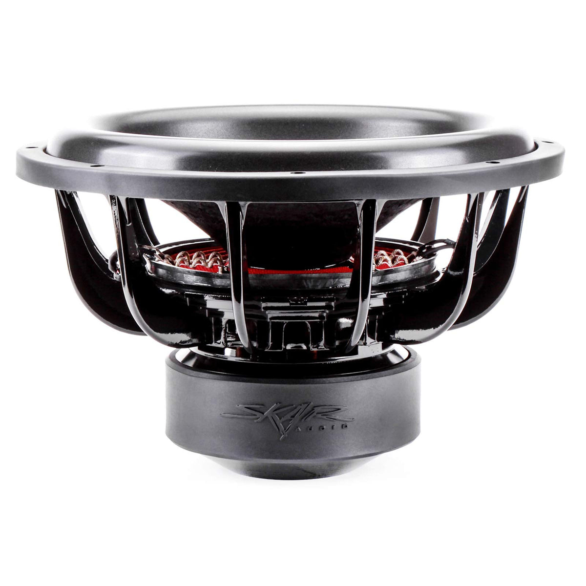 Skar Audio EVL-15 D2 voice coil detail shows high-temp design