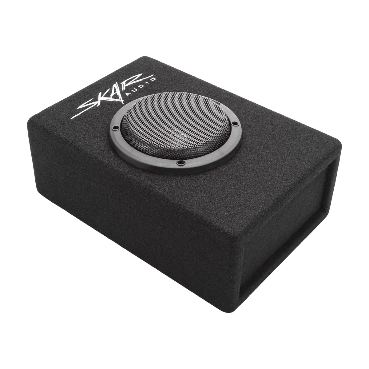 Skar Audio EVL-1X65D4-V-LP rear view highlighting 56 Hz tuning