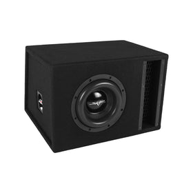 Skar Audio EVL 1X8D2 loaded subwoofer cone visible for strong car bass