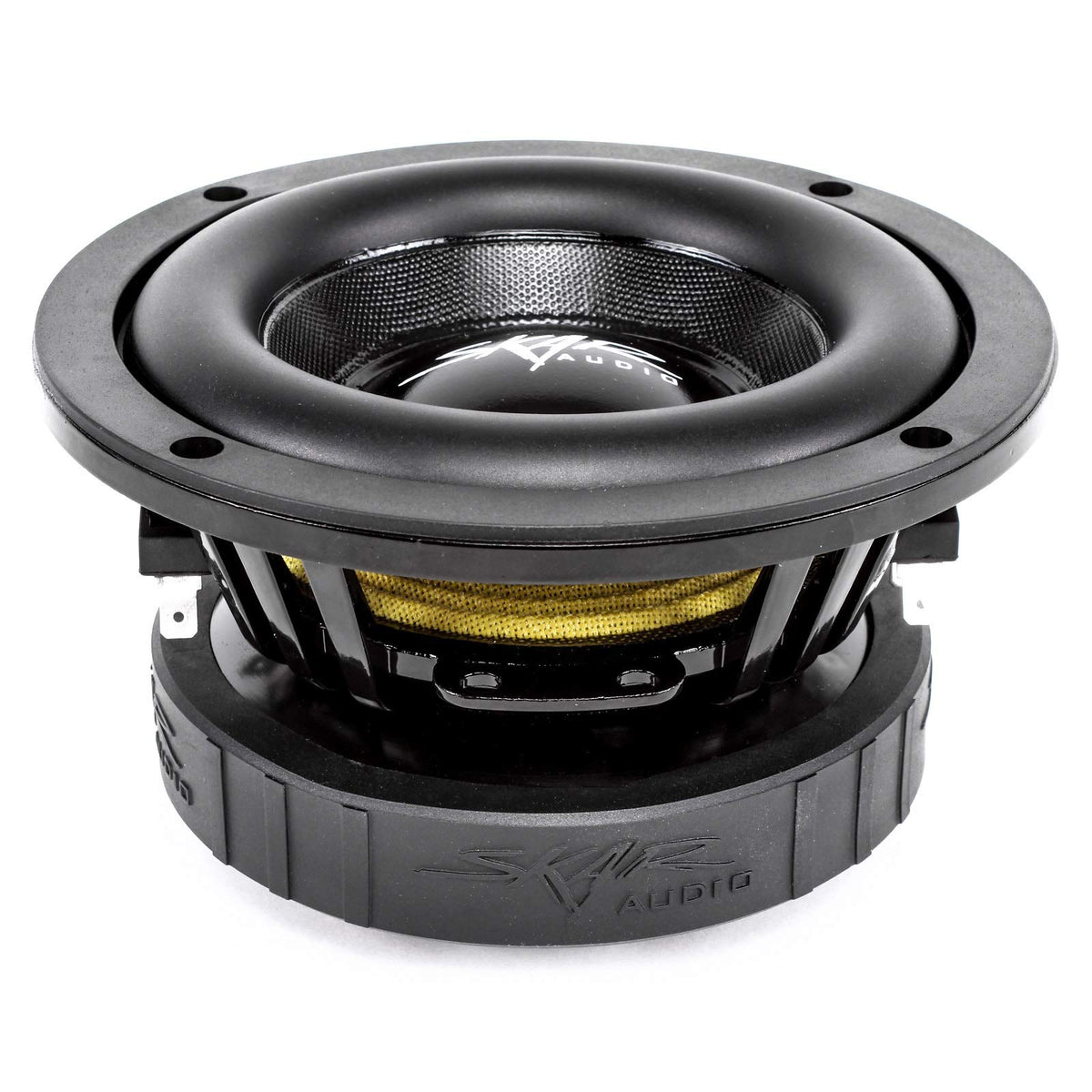 Skar Audio EVL-65 copper voice coil closeup shows durable construction