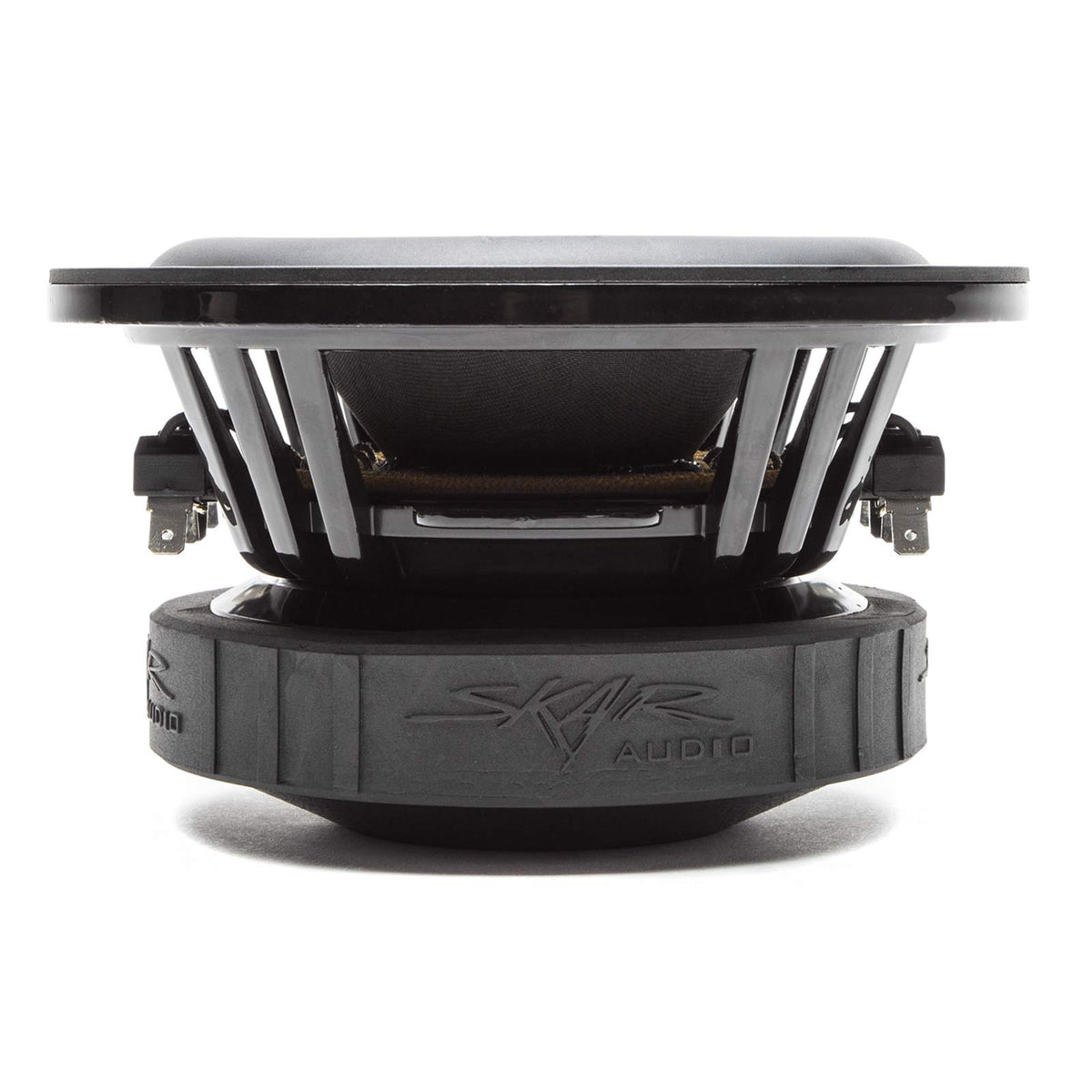 Skar Audio EVL-65 D4 mounting holes and gasket illustrate easy installation.