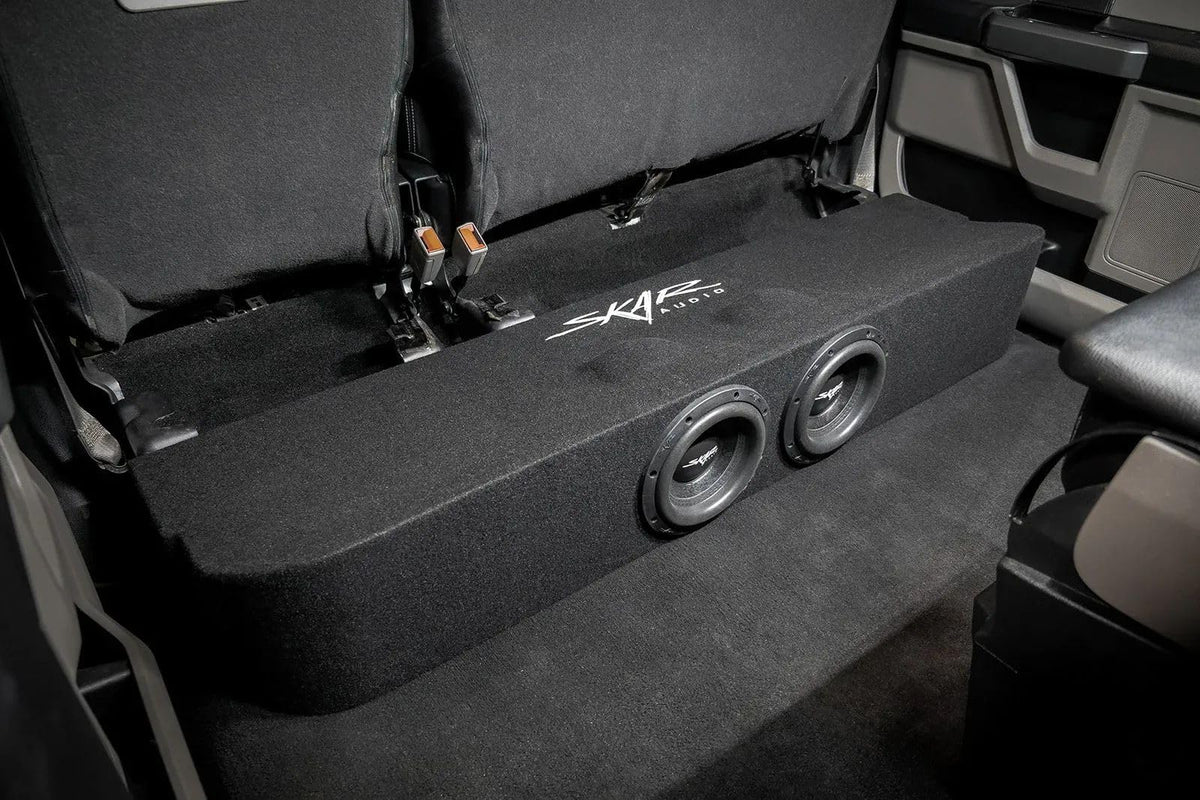 Skar Audio EVL side profile reveals compact, space-conscious enclosure