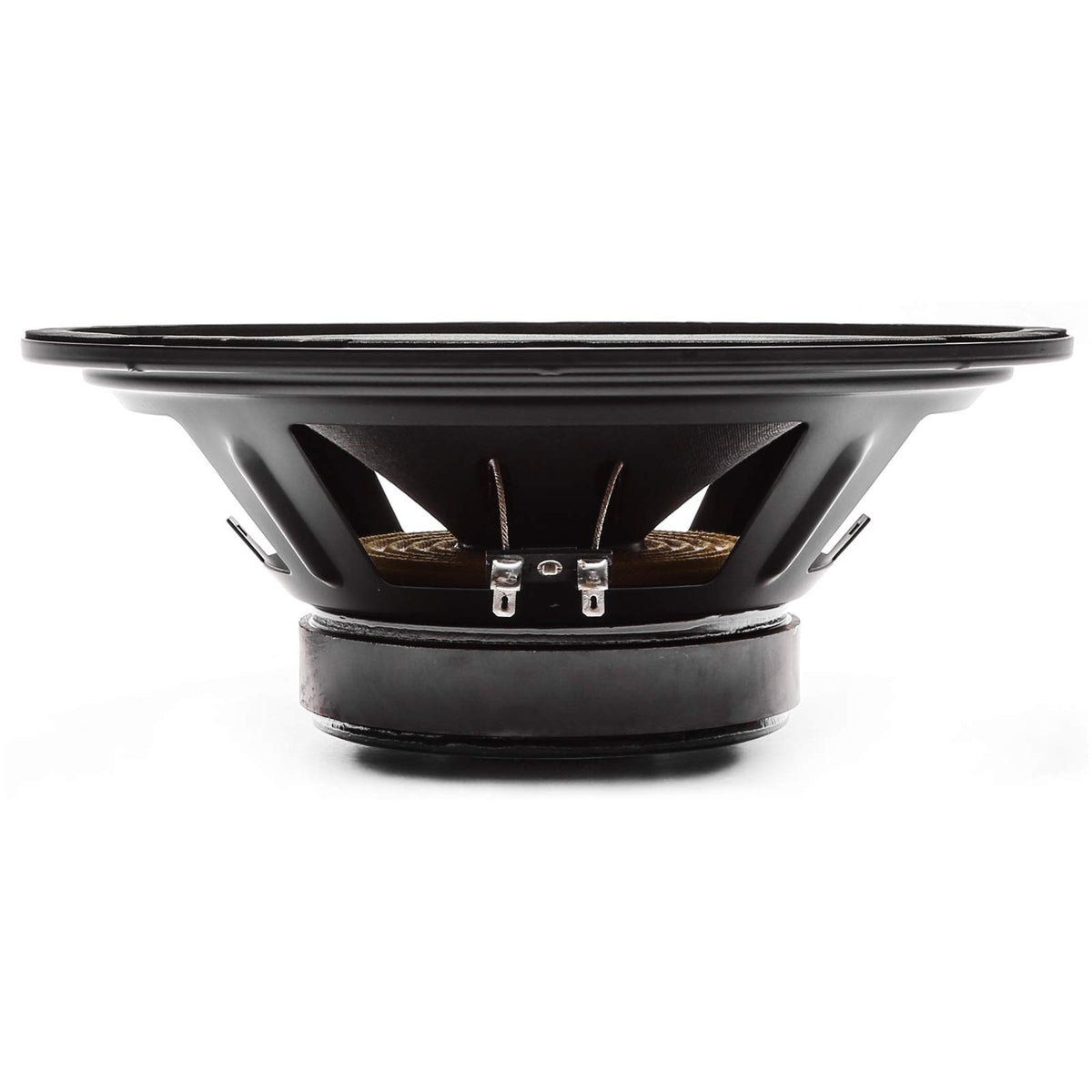 Skar Audio FSX10-8 mounted in a speaker cabinet demonstrating real-world integration benefits