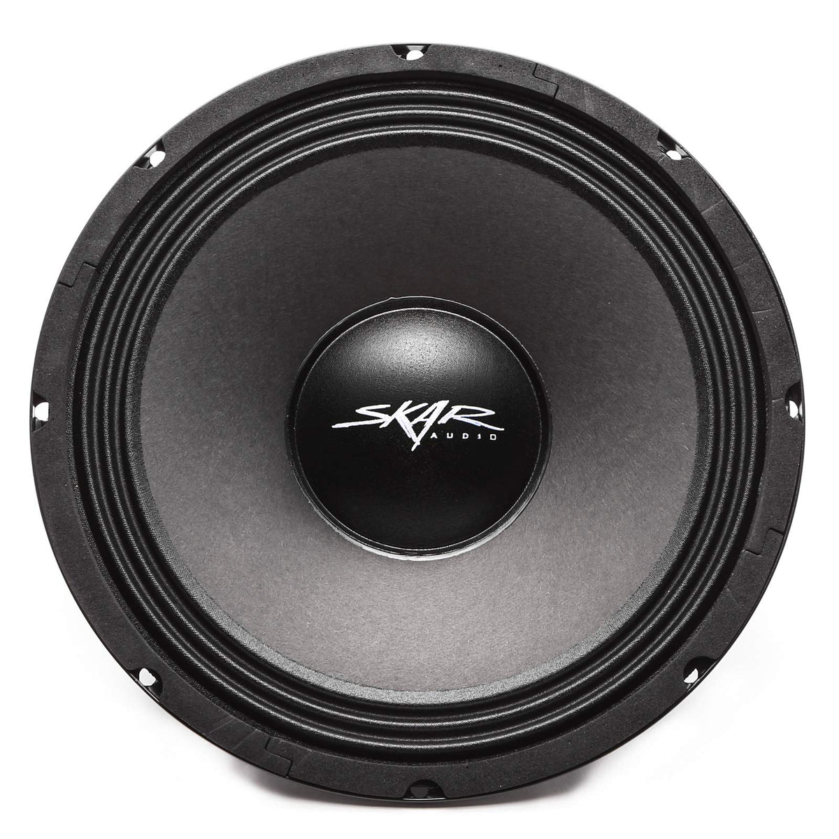 Skar Audio FSX10 cone close-up highlighting cone texture for improved midrange clarity
