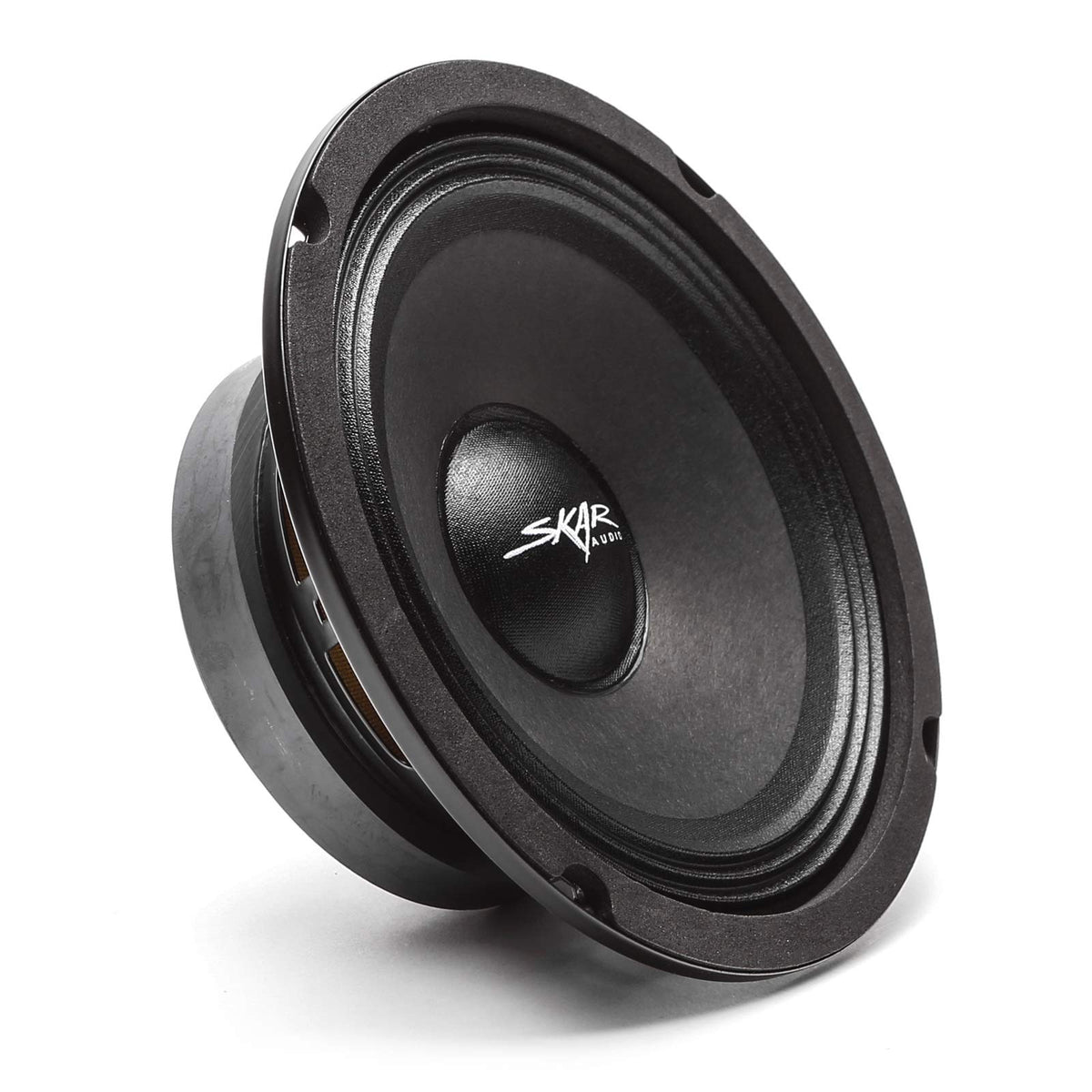 Skar Audio FSX65-4 front view showing cone and mounting for clear mid output